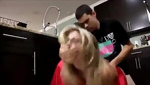 Young Descendant Fucks his Hot Mommy in the Kitchen